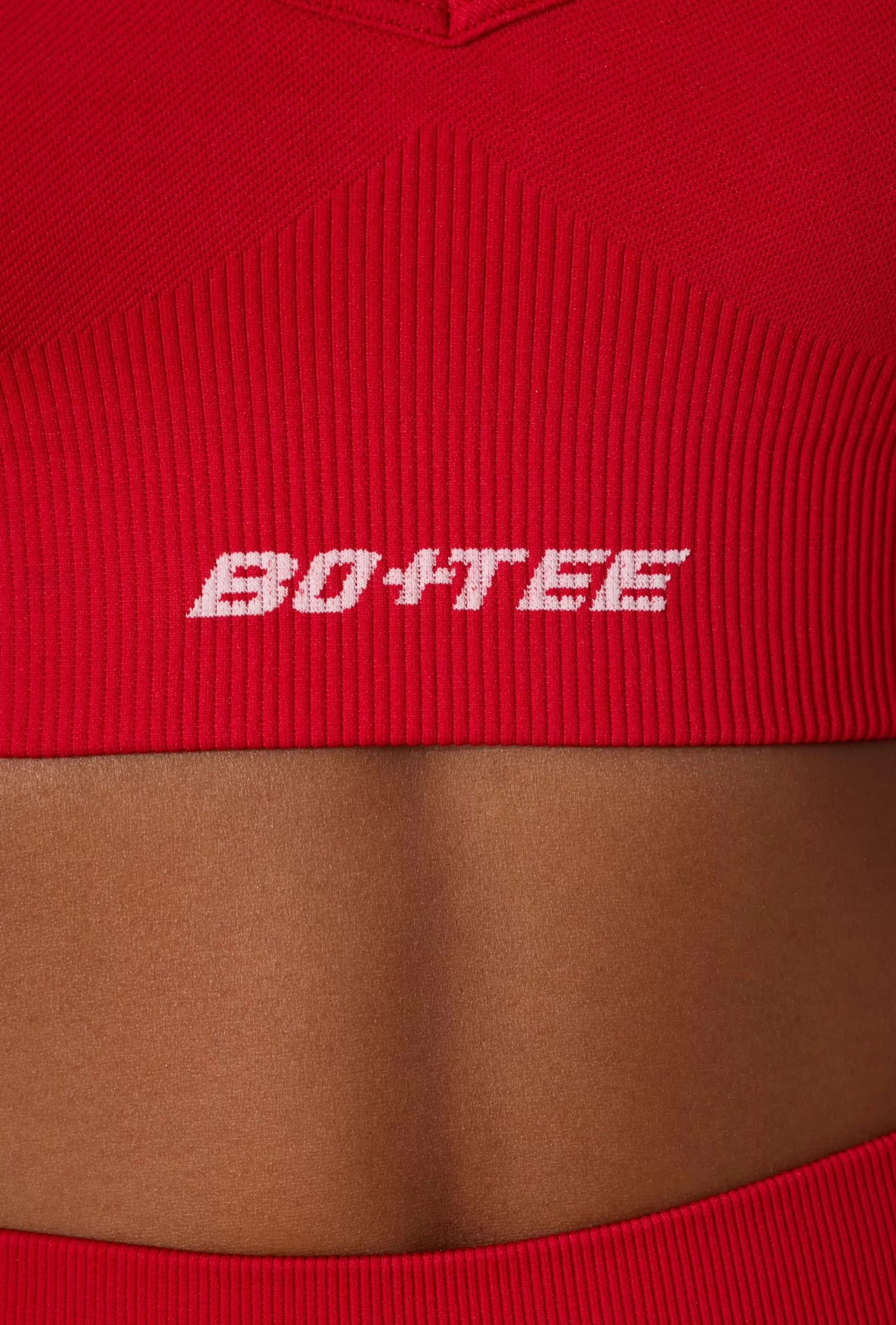 Oh Polly Super Sculpt Seamless Cross Back Sports Bra in Tango Red TangoRed Online