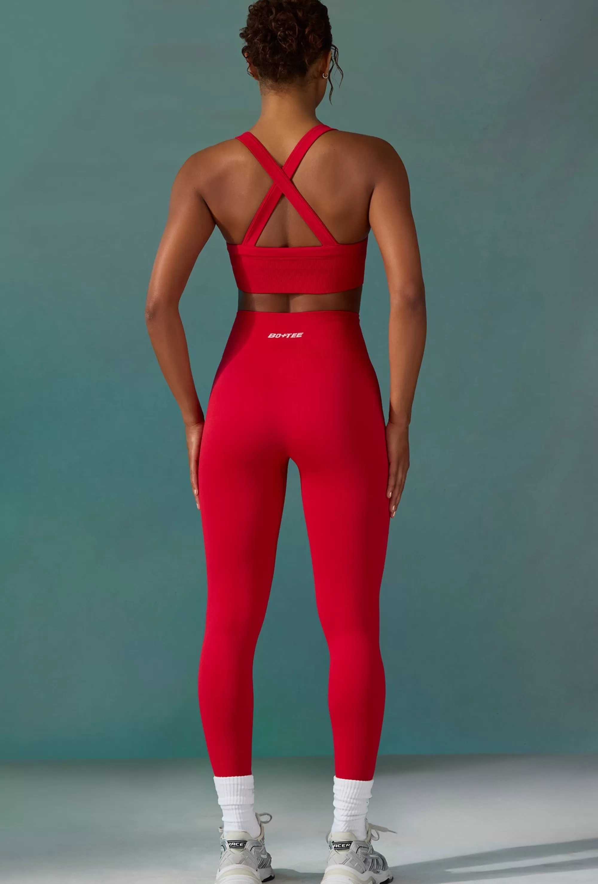 Oh Polly Super Sculpt Seamless Leggings in Tango Red TangoRed Discount