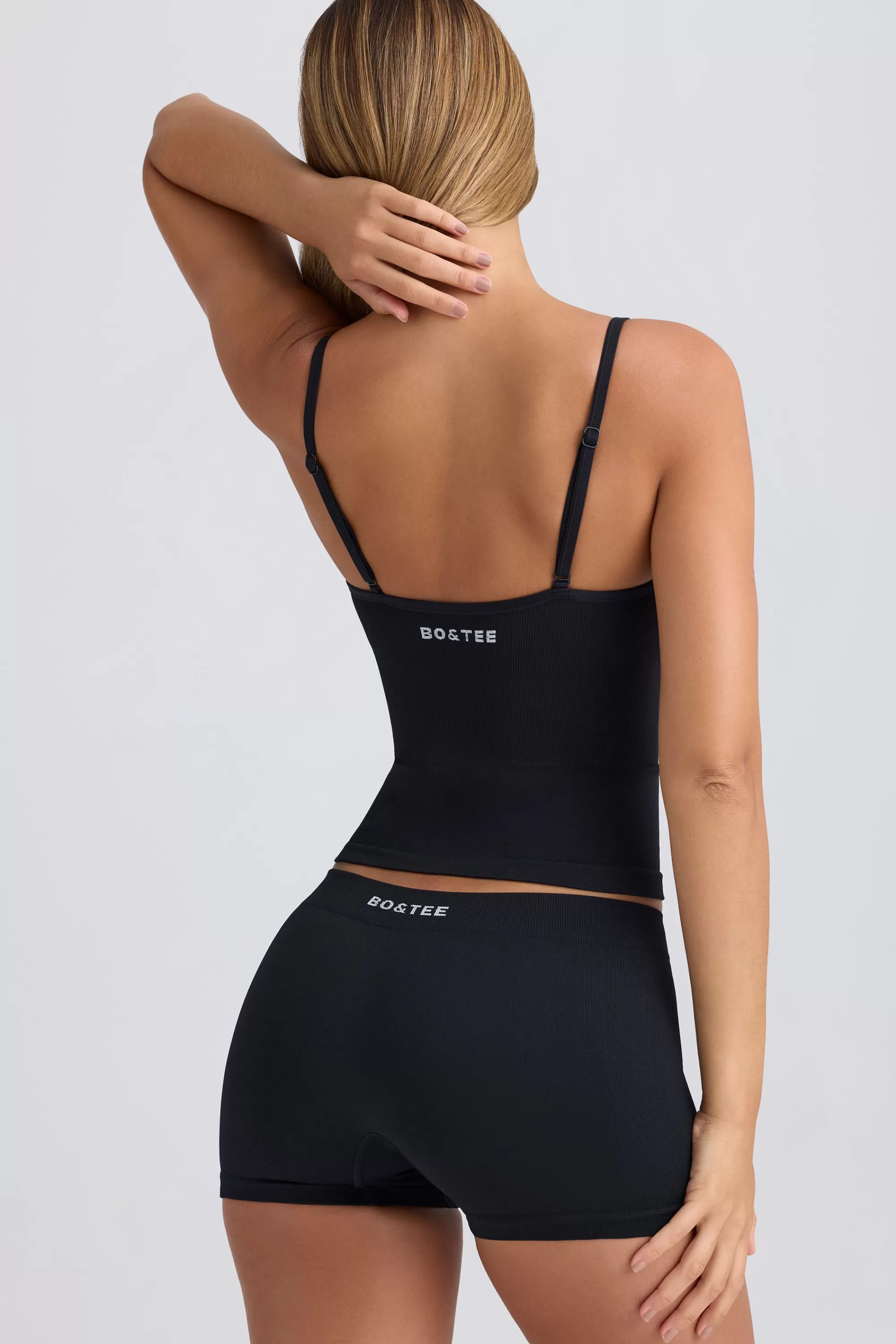 Oh Polly Super Sculpt Seamless Longline Tank Top in Black Cheap