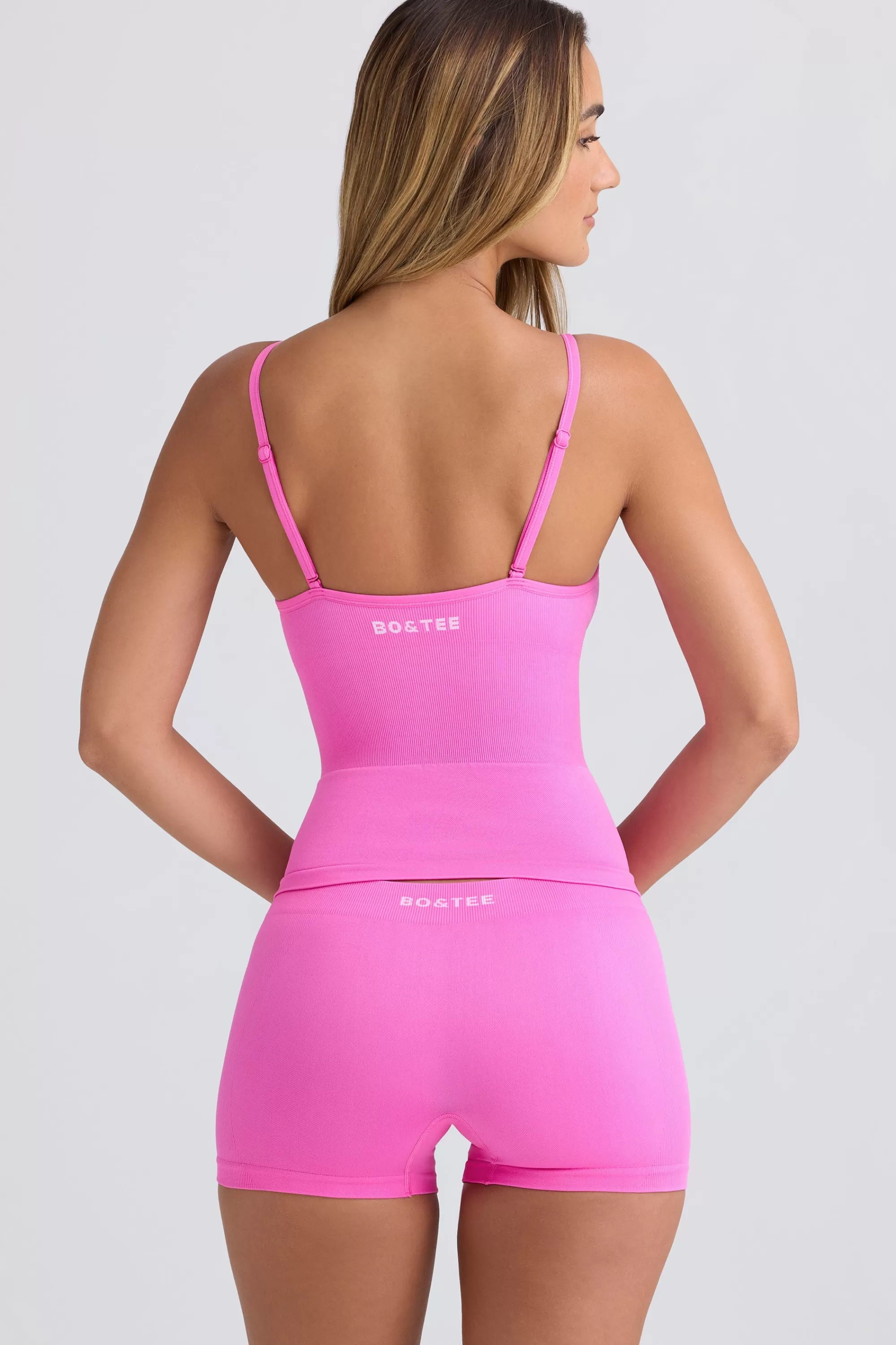 Oh Polly Super Sculpt Seamless Longline Tank Top in Sugar Pink SugarPink Best Sale