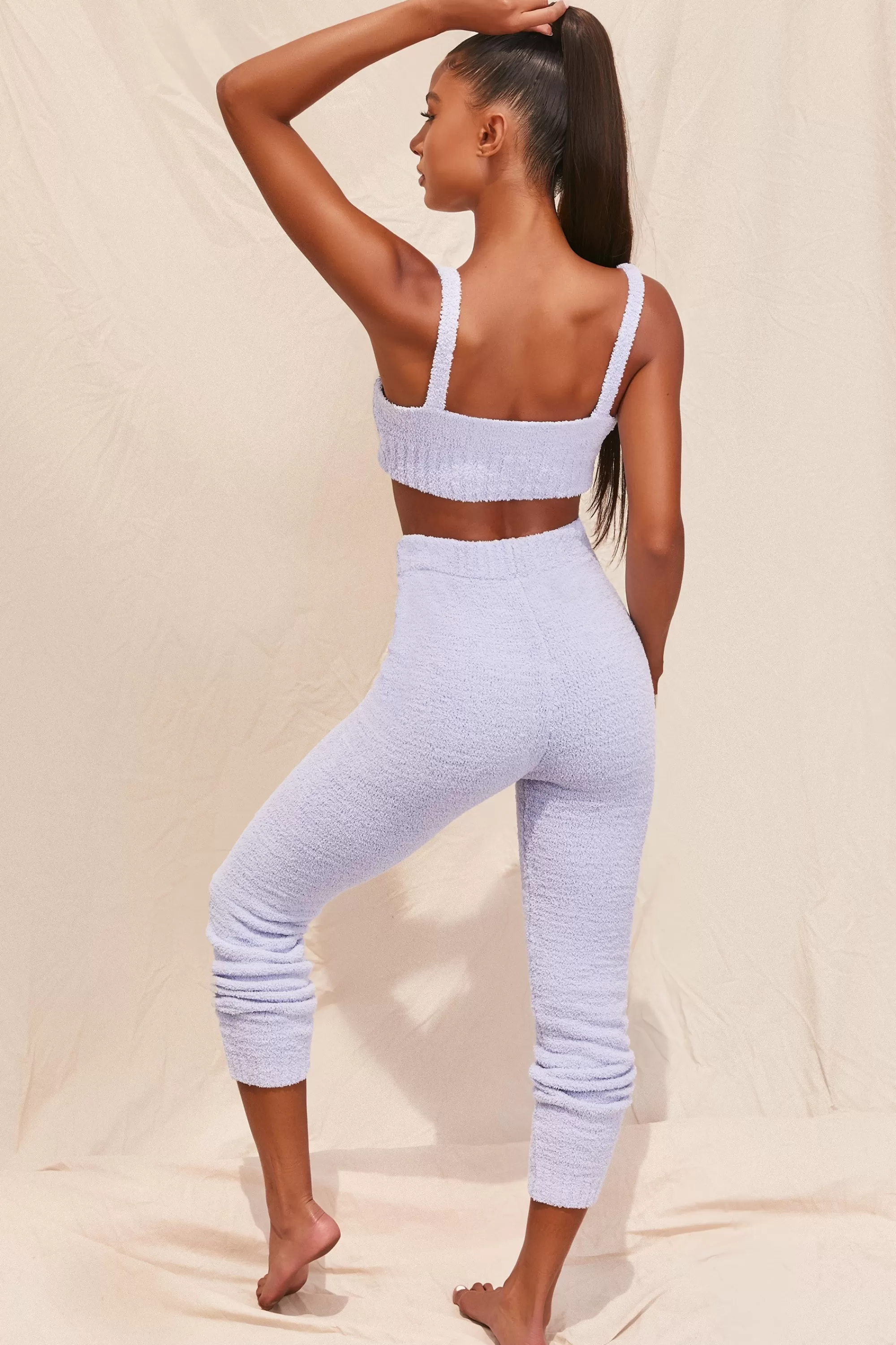 Oh Polly Time To Chill Cosy Joggers in Baby Blue Flash Sale